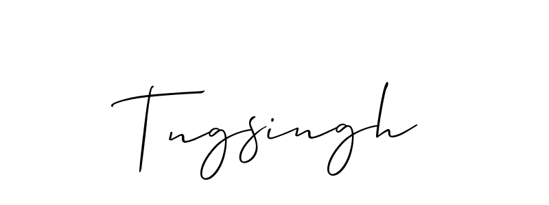 Use a signature maker to create a handwritten signature online. With this signature software, you can design (Allison_Script) your own signature for name Tngsingh. Tngsingh signature style 2 images and pictures png