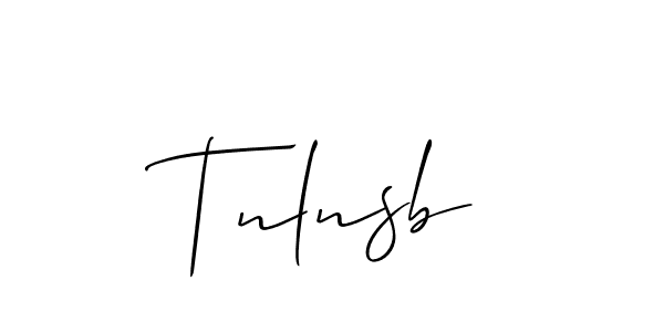 You should practise on your own different ways (Allison_Script) to write your name (Tnlnsb) in signature. don't let someone else do it for you. Tnlnsb signature style 2 images and pictures png