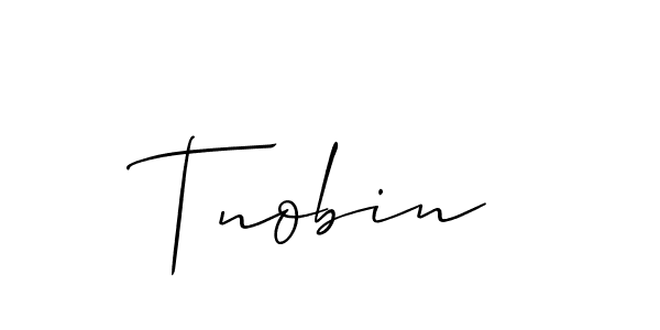 How to make Tnobin signature? Allison_Script is a professional autograph style. Create handwritten signature for Tnobin name. Tnobin signature style 2 images and pictures png