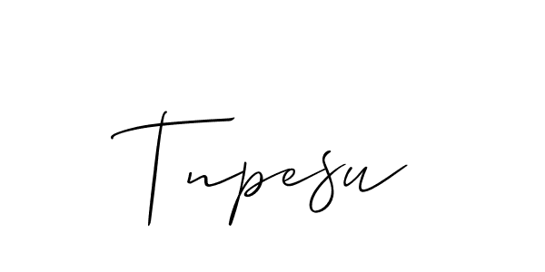 Create a beautiful signature design for name Tnpesu. With this signature (Allison_Script) fonts, you can make a handwritten signature for free. Tnpesu signature style 2 images and pictures png