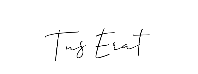 This is the best signature style for the Tns Erat name. Also you like these signature font (Allison_Script). Mix name signature. Tns Erat signature style 2 images and pictures png
