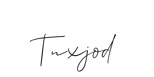 if you are searching for the best signature style for your name Tnxjod. so please give up your signature search. here we have designed multiple signature styles  using Allison_Script. Tnxjod signature style 2 images and pictures png