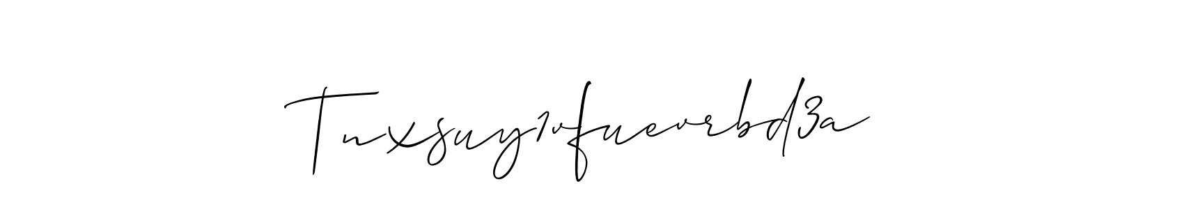 Use a signature maker to create a handwritten signature online. With this signature software, you can design (Allison_Script) your own signature for name Tnxsuy1vfuevrbd3a. Tnxsuy1vfuevrbd3a signature style 2 images and pictures png