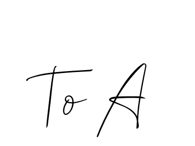 How to Draw To A signature style? Allison_Script is a latest design signature styles for name To A. To A signature style 2 images and pictures png