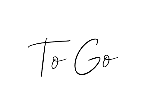 Allison_Script is a professional signature style that is perfect for those who want to add a touch of class to their signature. It is also a great choice for those who want to make their signature more unique. Get To Go name to fancy signature for free. To Go signature style 2 images and pictures png