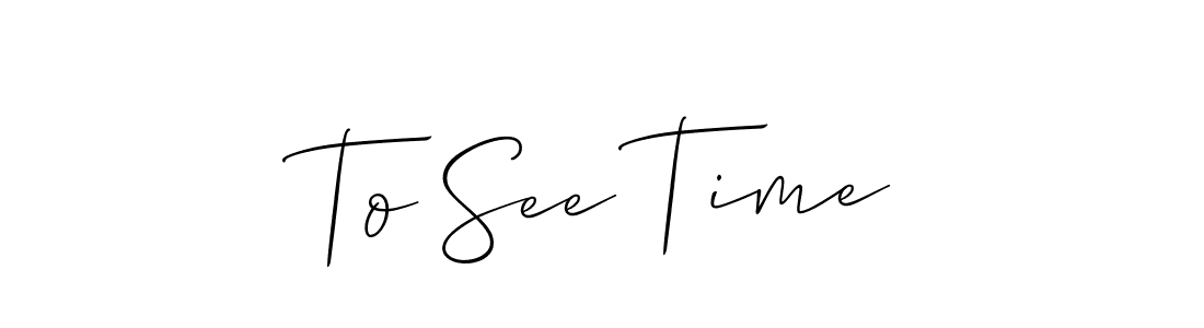 Similarly Allison_Script is the best handwritten signature design. Signature creator online .You can use it as an online autograph creator for name To See Time. To See Time signature style 2 images and pictures png