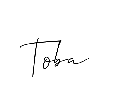 Create a beautiful signature design for name Toba. With this signature (Allison_Script) fonts, you can make a handwritten signature for free. Toba signature style 2 images and pictures png