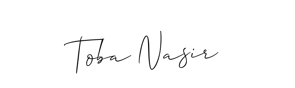How to Draw Toba Nasir signature style? Allison_Script is a latest design signature styles for name Toba Nasir. Toba Nasir signature style 2 images and pictures png