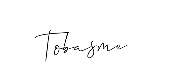 How to Draw Tobasme signature style? Allison_Script is a latest design signature styles for name Tobasme. Tobasme signature style 2 images and pictures png