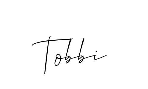How to Draw Tobbi signature style? Allison_Script is a latest design signature styles for name Tobbi. Tobbi signature style 2 images and pictures png