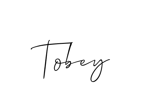 Make a beautiful signature design for name Tobey. With this signature (Allison_Script) style, you can create a handwritten signature for free. Tobey signature style 2 images and pictures png