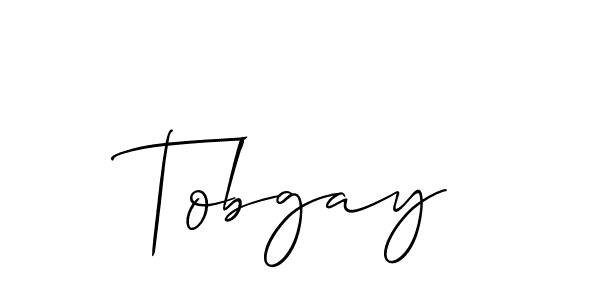 How to make Tobgay signature? Allison_Script is a professional autograph style. Create handwritten signature for Tobgay name. Tobgay signature style 2 images and pictures png