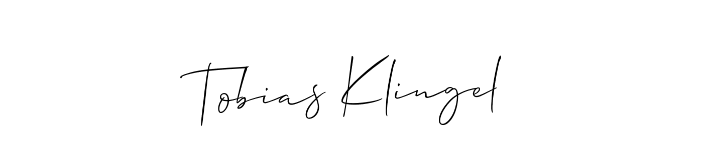 Similarly Allison_Script is the best handwritten signature design. Signature creator online .You can use it as an online autograph creator for name Tobias Klingel. Tobias Klingel signature style 2 images and pictures png