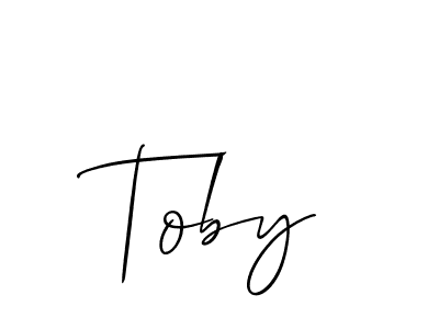 How to make Toby signature? Allison_Script is a professional autograph style. Create handwritten signature for Toby name. Toby signature style 2 images and pictures png