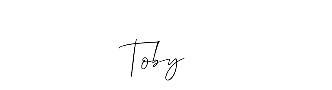 Allison_Script is a professional signature style that is perfect for those who want to add a touch of class to their signature. It is also a great choice for those who want to make their signature more unique. Get Toby ❤️ name to fancy signature for free. Toby ❤️ signature style 2 images and pictures png