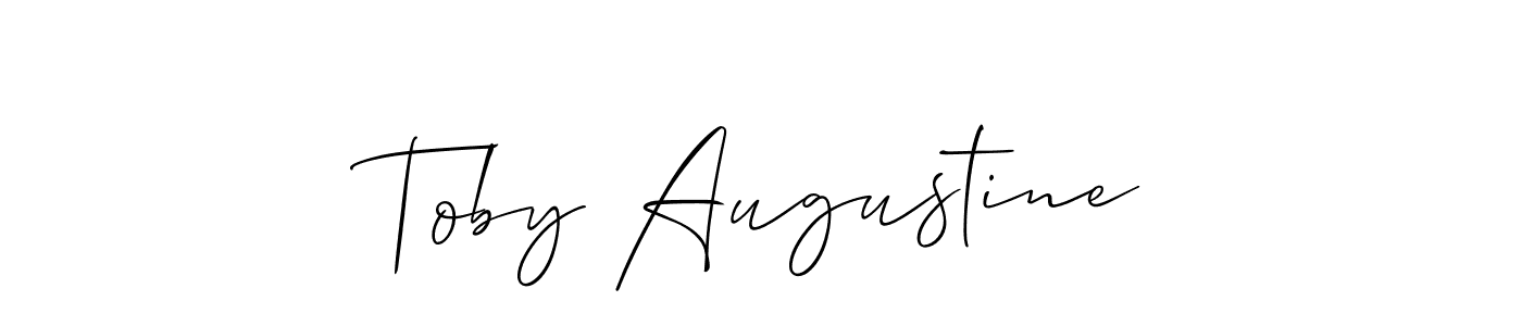Create a beautiful signature design for name Toby Augustine. With this signature (Allison_Script) fonts, you can make a handwritten signature for free. Toby Augustine signature style 2 images and pictures png