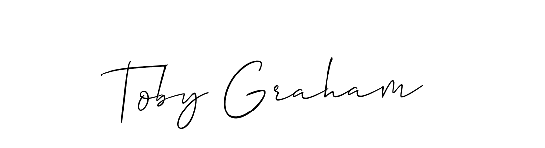 It looks lik you need a new signature style for name Toby Graham. Design unique handwritten (Allison_Script) signature with our free signature maker in just a few clicks. Toby Graham signature style 2 images and pictures png