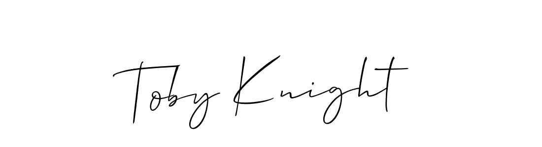 Make a beautiful signature design for name Toby Knight. With this signature (Allison_Script) style, you can create a handwritten signature for free. Toby Knight signature style 2 images and pictures png