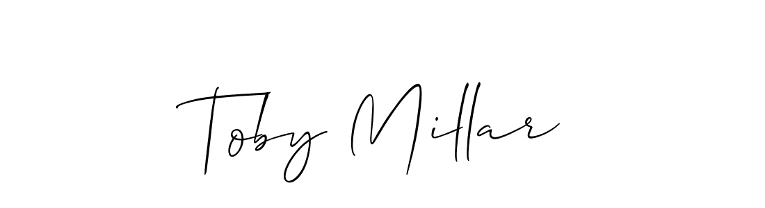 Design your own signature with our free online signature maker. With this signature software, you can create a handwritten (Allison_Script) signature for name Toby Millar. Toby Millar signature style 2 images and pictures png