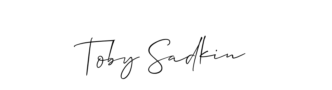 Toby Sadkin stylish signature style. Best Handwritten Sign (Allison_Script) for my name. Handwritten Signature Collection Ideas for my name Toby Sadkin. Toby Sadkin signature style 2 images and pictures png