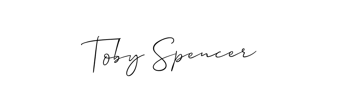 It looks lik you need a new signature style for name Toby Spencer. Design unique handwritten (Allison_Script) signature with our free signature maker in just a few clicks. Toby Spencer signature style 2 images and pictures png