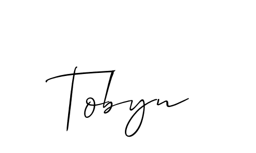 You can use this online signature creator to create a handwritten signature for the name Tobyn. This is the best online autograph maker. Tobyn signature style 2 images and pictures png