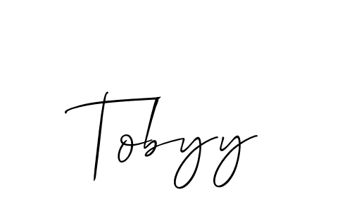 Make a beautiful signature design for name Tobyy. With this signature (Allison_Script) style, you can create a handwritten signature for free. Tobyy signature style 2 images and pictures png