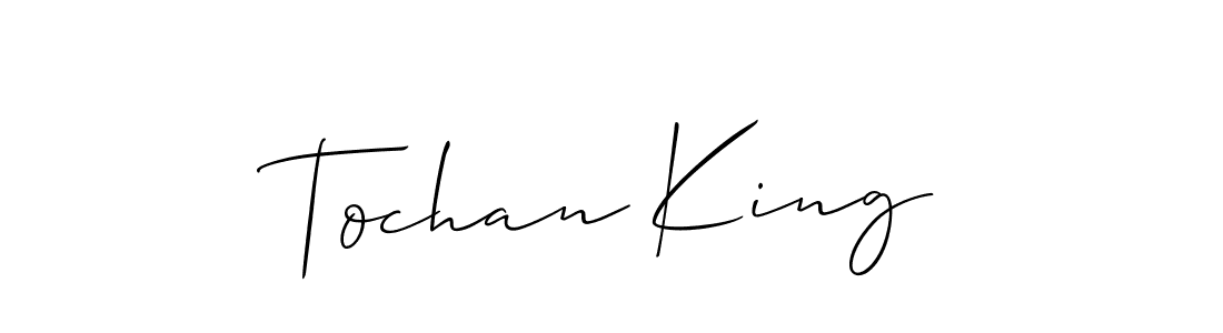 Make a beautiful signature design for name Tochan King. With this signature (Allison_Script) style, you can create a handwritten signature for free. Tochan King signature style 2 images and pictures png
