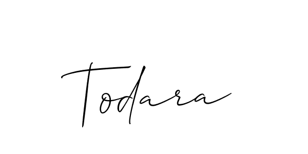 Best and Professional Signature Style for Todara. Allison_Script Best Signature Style Collection. Todara signature style 2 images and pictures png