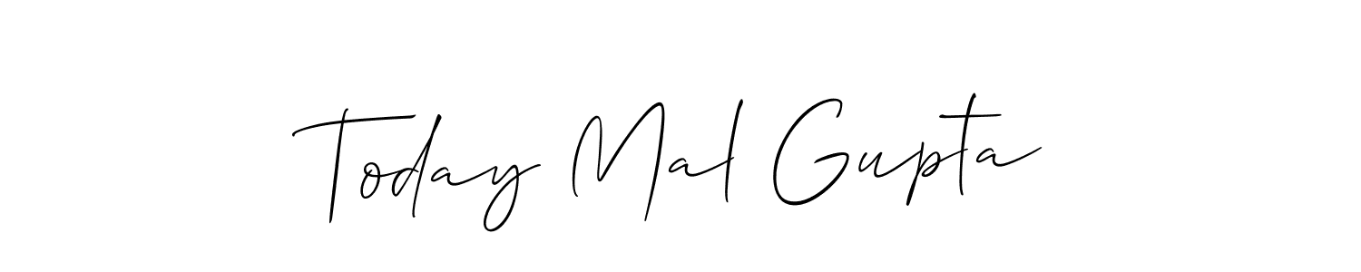 The best way (Allison_Script) to make a short signature is to pick only two or three words in your name. The name Today Mal Gupta include a total of six letters. For converting this name. Today Mal Gupta signature style 2 images and pictures png