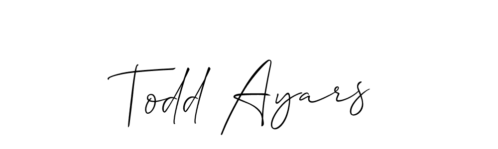 Also we have Todd Ayars name is the best signature style. Create professional handwritten signature collection using Allison_Script autograph style. Todd Ayars signature style 2 images and pictures png