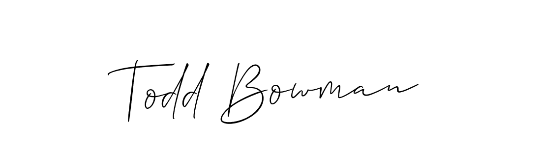 Create a beautiful signature design for name Todd Bowman. With this signature (Allison_Script) fonts, you can make a handwritten signature for free. Todd Bowman signature style 2 images and pictures png