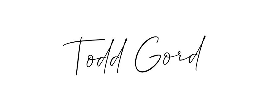 You should practise on your own different ways (Allison_Script) to write your name (Todd Gord) in signature. don't let someone else do it for you. Todd Gord signature style 2 images and pictures png