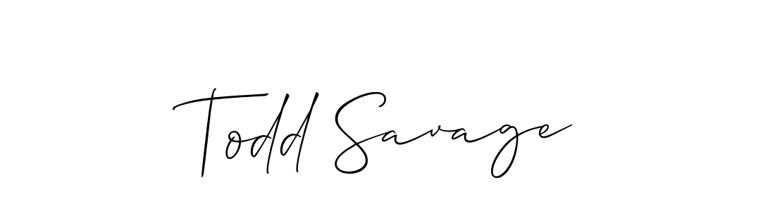 Use a signature maker to create a handwritten signature online. With this signature software, you can design (Allison_Script) your own signature for name Todd Savage. Todd Savage signature style 2 images and pictures png