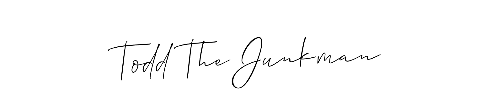 See photos of Todd The Junkman official signature by Spectra . Check more albums & portfolios. Read reviews & check more about Allison_Script font. Todd The Junkman signature style 2 images and pictures png