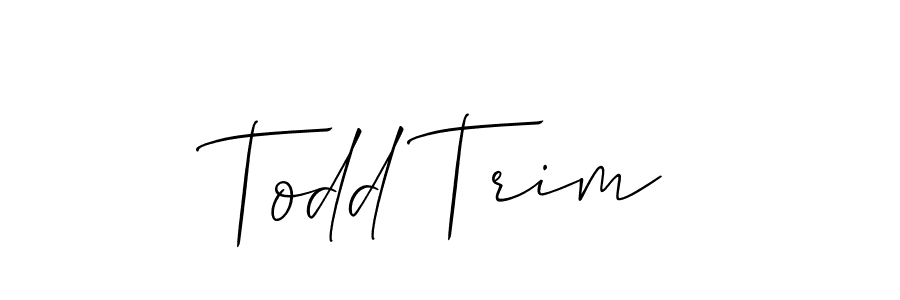 Also we have Todd Trim name is the best signature style. Create professional handwritten signature collection using Allison_Script autograph style. Todd Trim signature style 2 images and pictures png