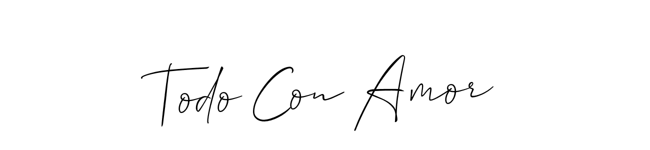 Make a short Todo Con Amor signature style. Manage your documents anywhere anytime using Allison_Script. Create and add eSignatures, submit forms, share and send files easily. Todo Con Amor signature style 2 images and pictures png
