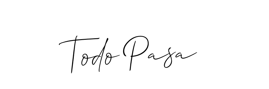 How to Draw Todo Pasa signature style? Allison_Script is a latest design signature styles for name Todo Pasa. Todo Pasa signature style 2 images and pictures png