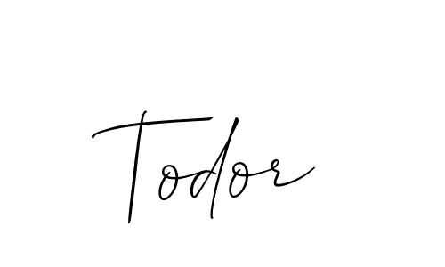 Design your own signature with our free online signature maker. With this signature software, you can create a handwritten (Allison_Script) signature for name Todor. Todor signature style 2 images and pictures png