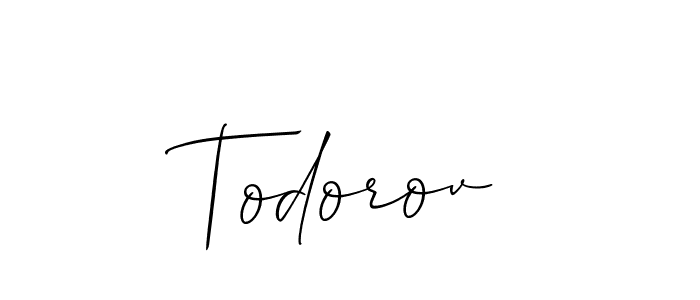 You should practise on your own different ways (Allison_Script) to write your name (Todorov) in signature. don't let someone else do it for you. Todorov signature style 2 images and pictures png