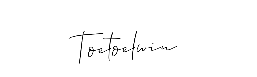 Also we have Toetoelwin name is the best signature style. Create professional handwritten signature collection using Allison_Script autograph style. Toetoelwin signature style 2 images and pictures png