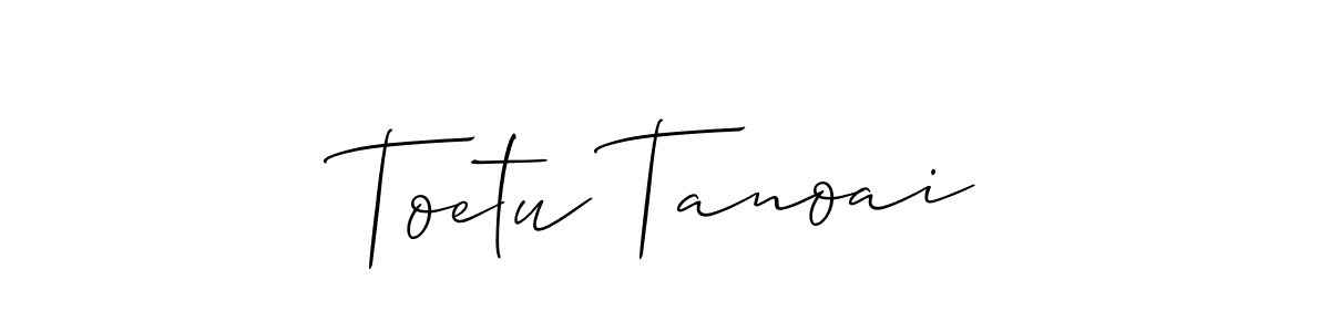 Once you've used our free online signature maker to create your best signature Allison_Script style, it's time to enjoy all of the benefits that Toetu Tanoai name signing documents. Toetu Tanoai signature style 2 images and pictures png