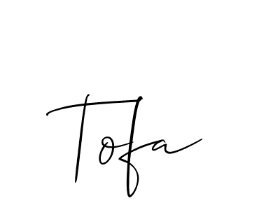 You should practise on your own different ways (Allison_Script) to write your name (Tofa) in signature. don't let someone else do it for you. Tofa signature style 2 images and pictures png