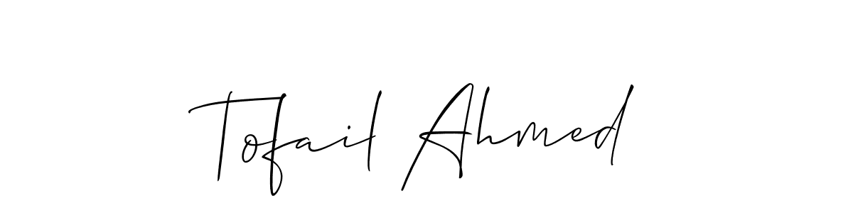 You should practise on your own different ways (Allison_Script) to write your name (Tofail Ahmed) in signature. don't let someone else do it for you. Tofail Ahmed signature style 2 images and pictures png