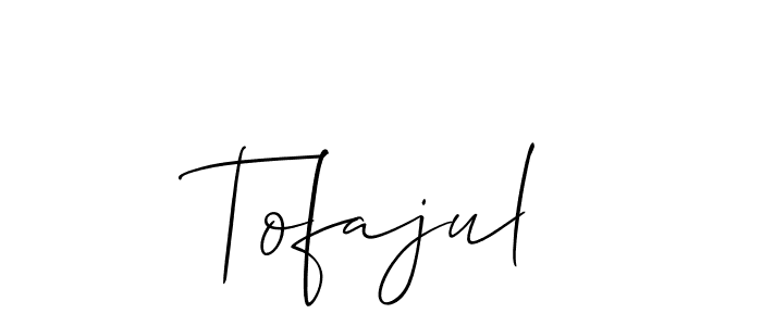 if you are searching for the best signature style for your name Tofajul. so please give up your signature search. here we have designed multiple signature styles  using Allison_Script. Tofajul signature style 2 images and pictures png