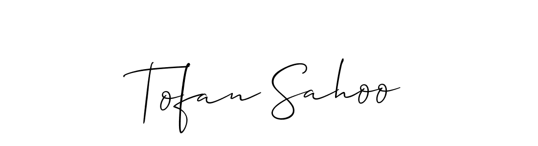 Also You can easily find your signature by using the search form. We will create Tofan Sahoo name handwritten signature images for you free of cost using Allison_Script sign style. Tofan Sahoo signature style 2 images and pictures png