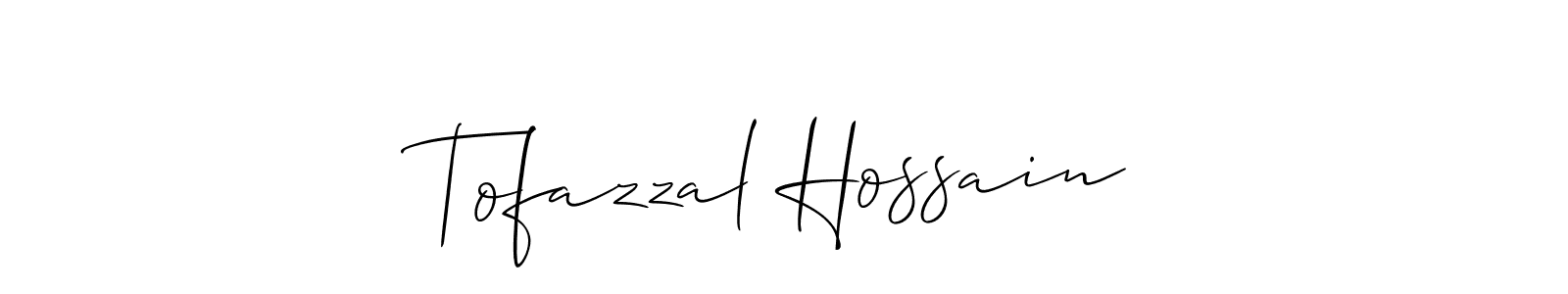 You should practise on your own different ways (Allison_Script) to write your name (Tofazzal Hossain) in signature. don't let someone else do it for you. Tofazzal Hossain signature style 2 images and pictures png