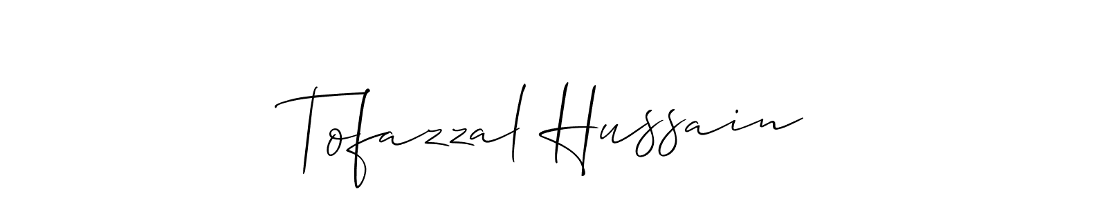 How to make Tofazzal Hussain name signature. Use Allison_Script style for creating short signs online. This is the latest handwritten sign. Tofazzal Hussain signature style 2 images and pictures png