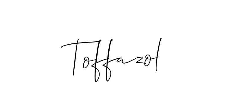 How to make Toffazol name signature. Use Allison_Script style for creating short signs online. This is the latest handwritten sign. Toffazol signature style 2 images and pictures png