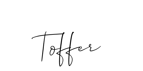 if you are searching for the best signature style for your name Toffer. so please give up your signature search. here we have designed multiple signature styles  using Allison_Script. Toffer signature style 2 images and pictures png
